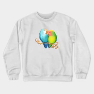 Pastel Lovebirds Crewneck Sweatshirt